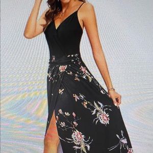 Floral black maxi